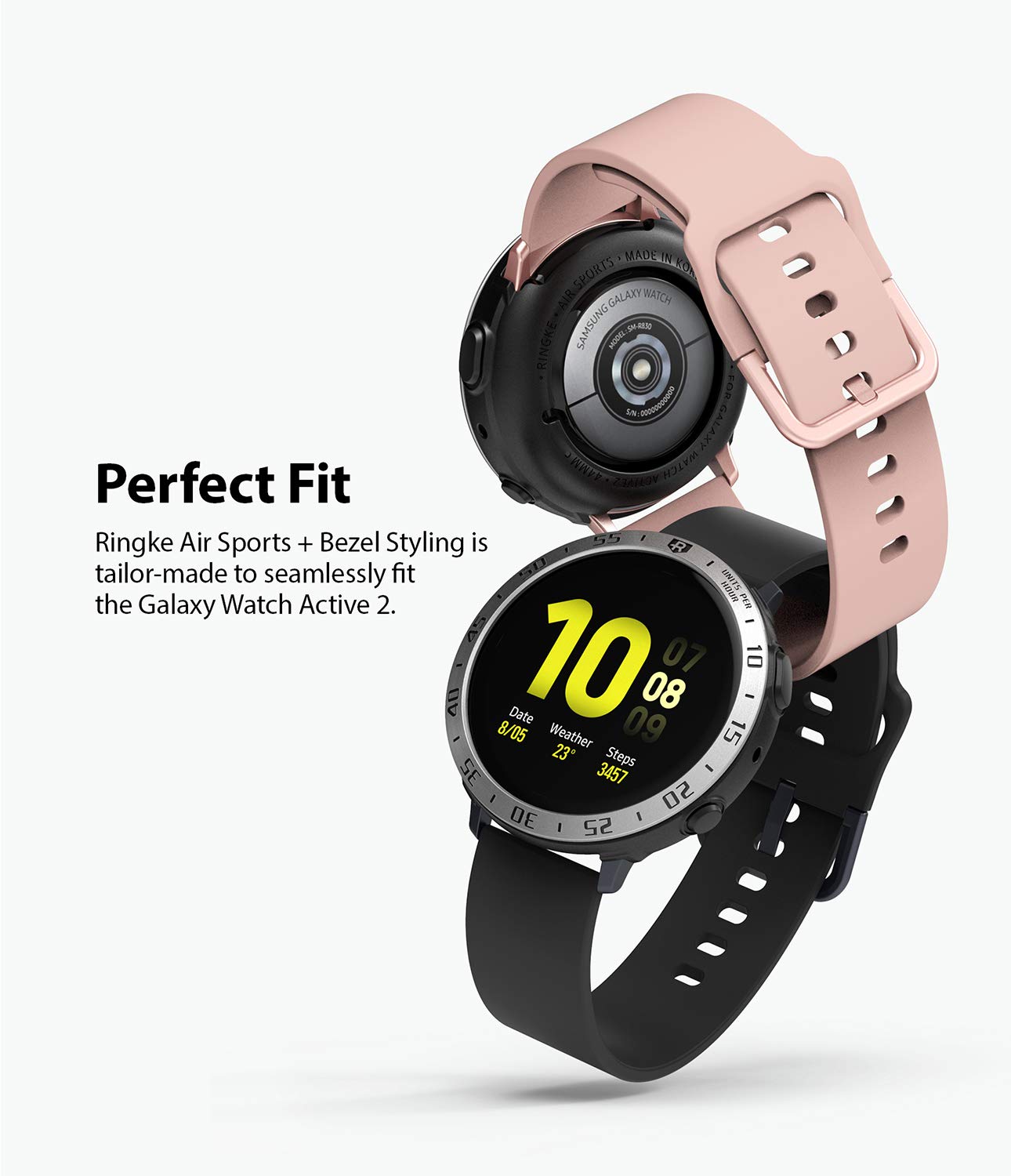 Ringke Air Sports + Bezel Styling Combo Case Designed for Galaxy Watch Active 2 44mm - 30-Black - Image 5
