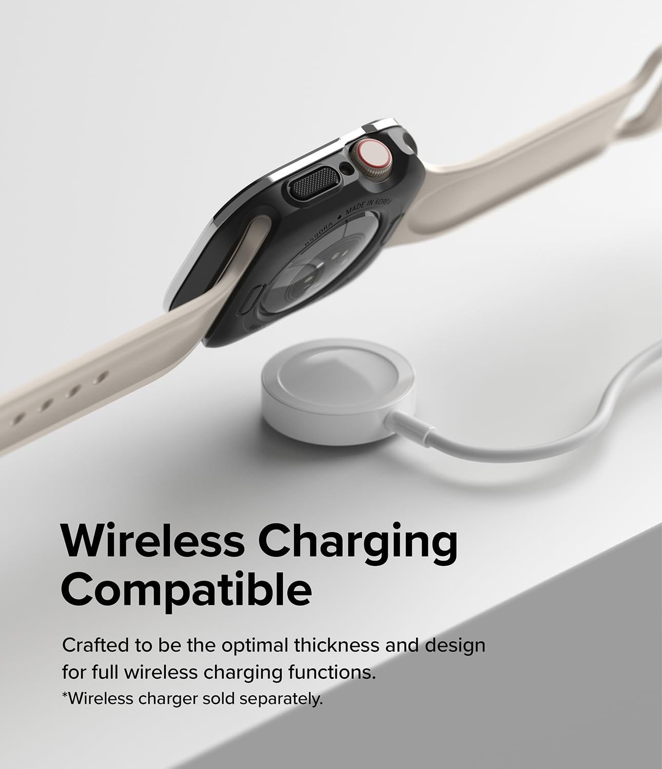 Ringke Air Sports + Bezel Styling for Apple Watch Series 9, 8, 7 (45 mm), SE 3, 2, 1 (44 mm) Case, TPU Cover with Stainless Steel Frame - Black / 30 - Image 8