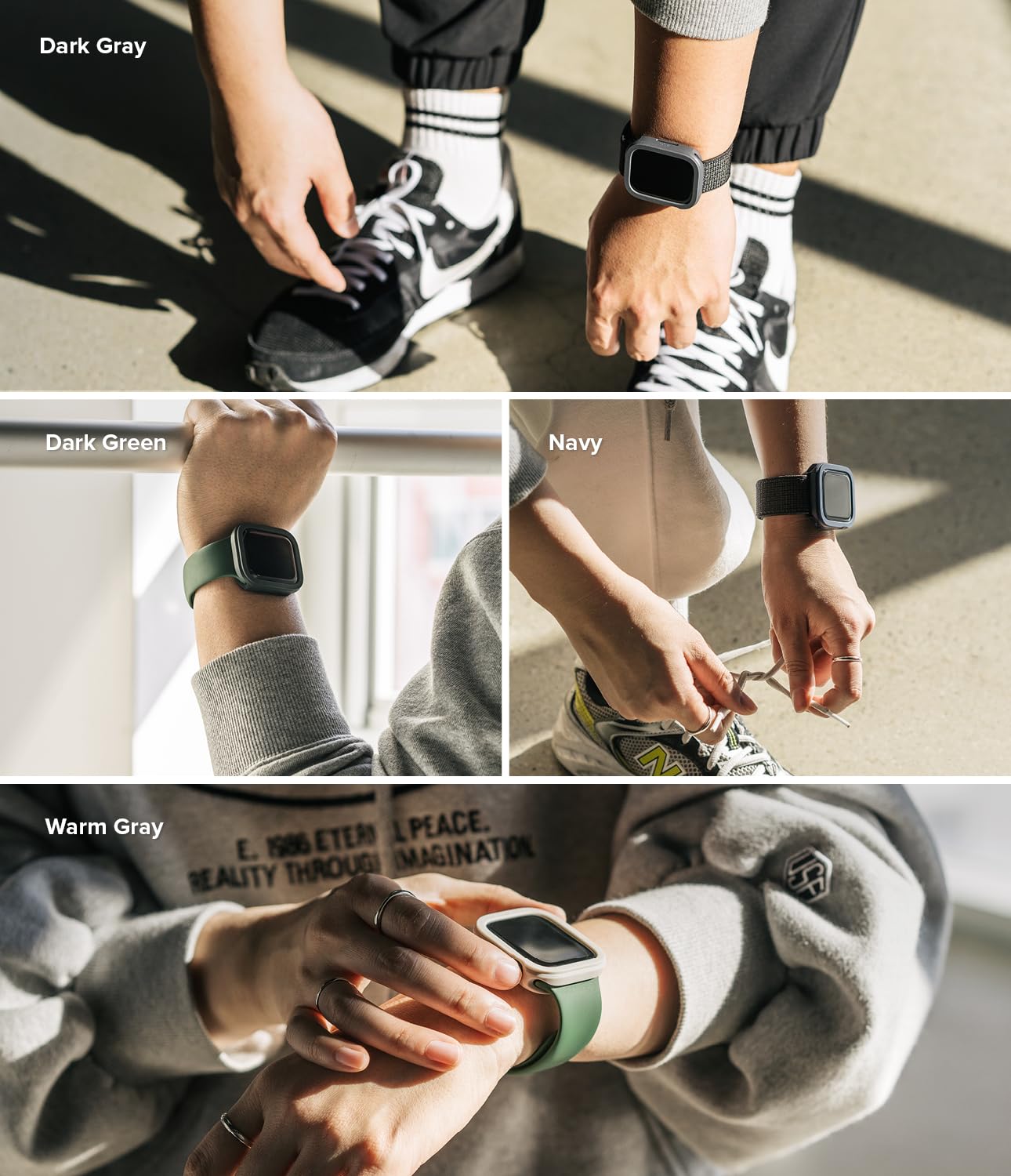 Ringke Air Sports [Tailored Cutouts] Compatible with Apple Watch Series 9, 8, 7 (45mm), SE (44mm) Case, Soft Flexible Lightweight Slim TPU Cover for Women, Men - Navy - Image 6