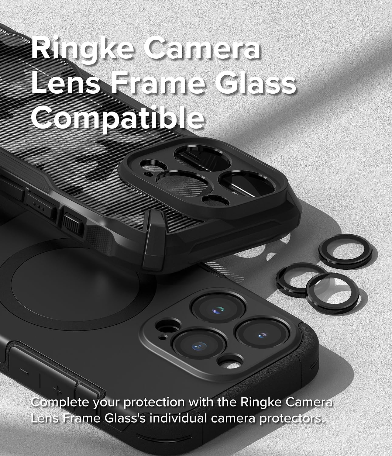 Ringke Alles [Compatible with Magsafe] Designed for iPhone 15 Pro Max Case, Protective Case with Stand Powerful Magnetic Cover Precise Cutouts for Camera Lenses - Gunmetal - Image 9