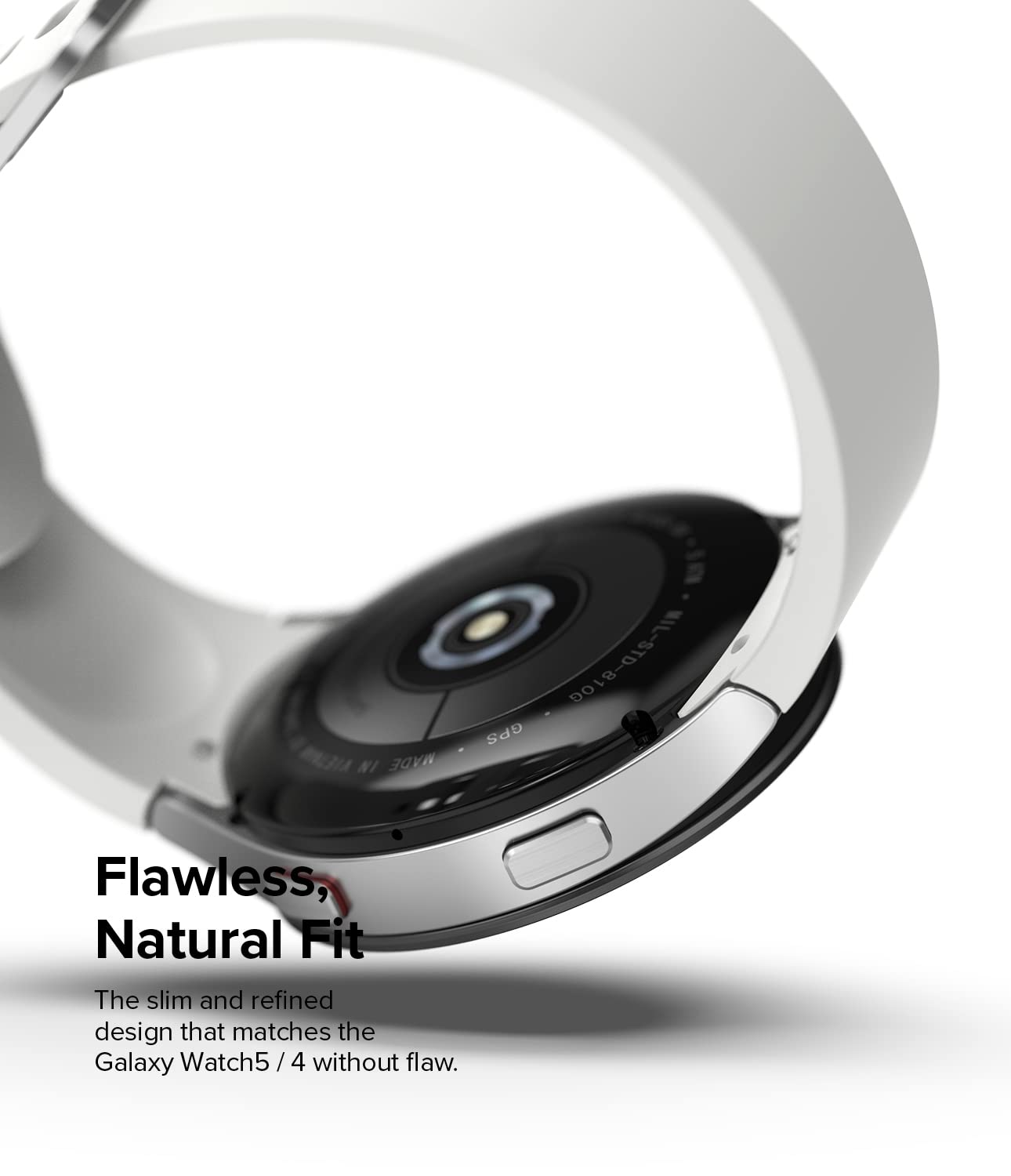 Ringke Bezel Styling Compatible with Samsung Galaxy Watch 5 44mm and Galaxy Watch 4 (44mm) Adhesive Frame Ring Cover Anti Scratch Case Accessory - Image 5