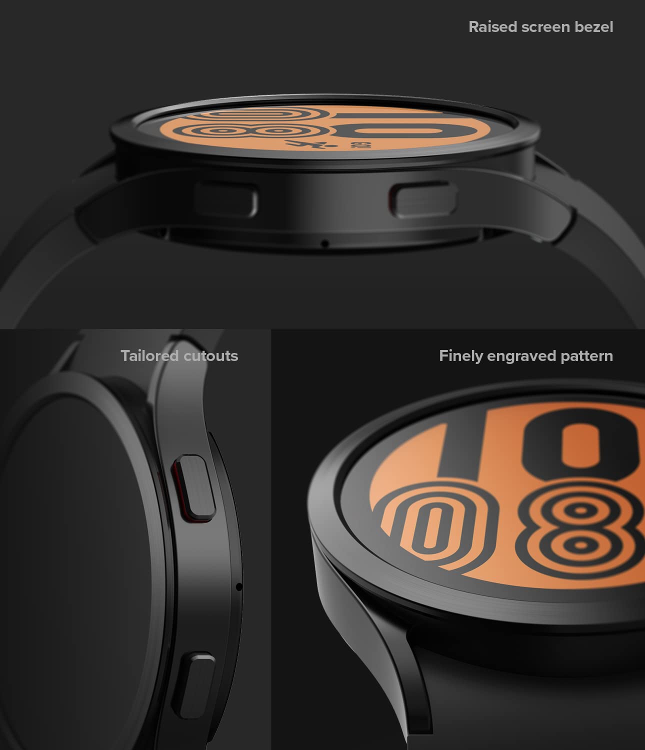 Ringke Bezel Styling Compatible with Samsung Galaxy Watch 5 44mm and Galaxy Watch 4 (44mm) Adhesive Frame Ring Cover Anti Scratch Case Accessory - Image 6