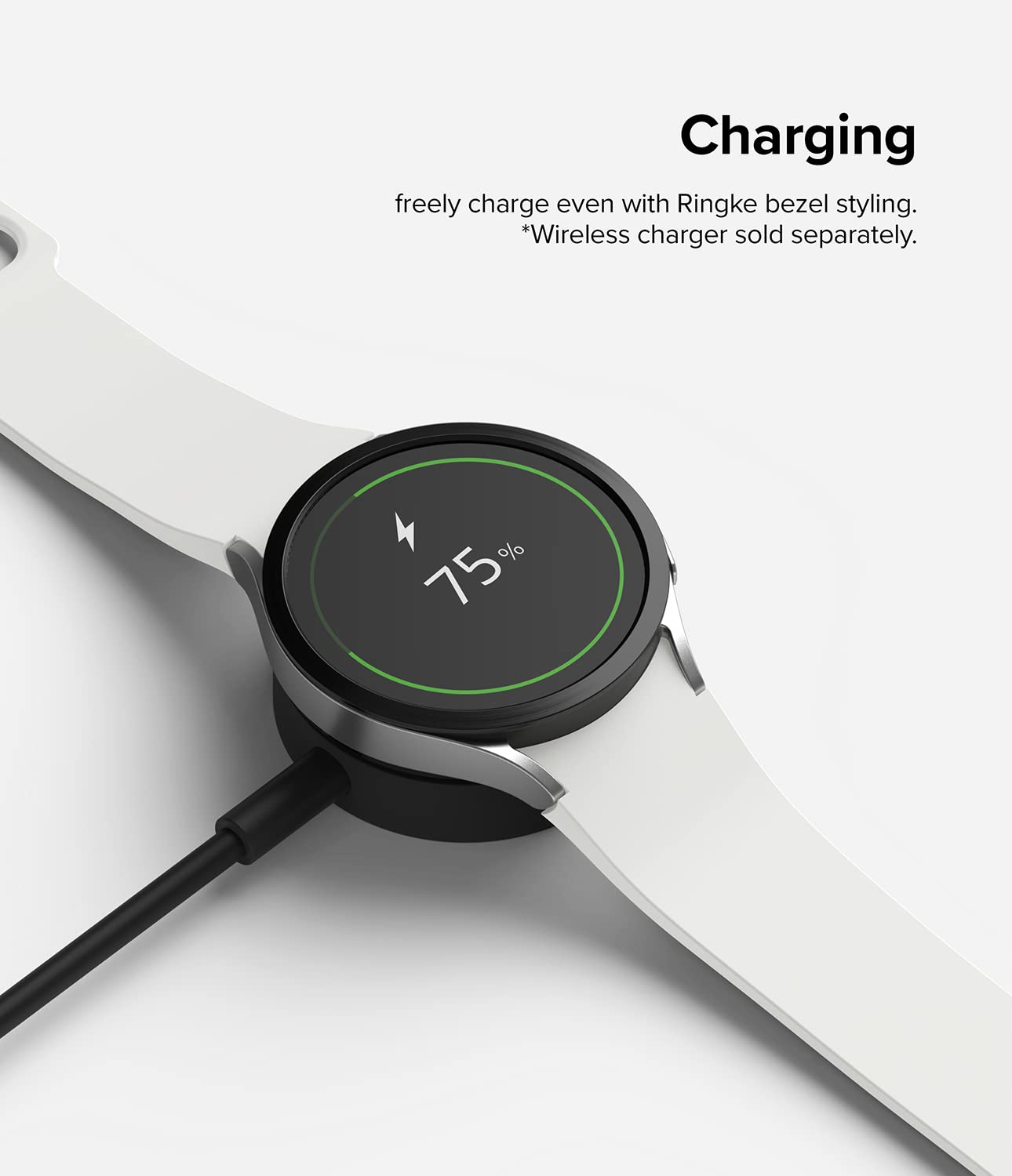 Ringke Bezel Styling Compatible with Samsung Galaxy Watch 5 44mm and Galaxy Watch 4 (44mm) Adhesive Frame Ring Cover Anti Scratch Case Accessory - Image 8