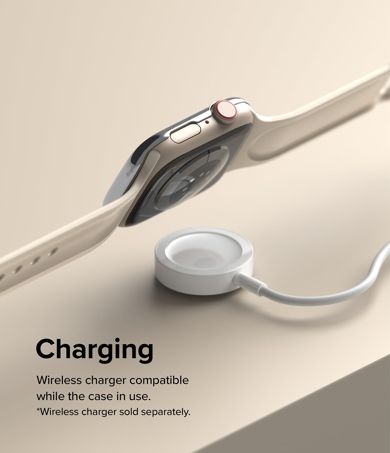 Ringke Bezel Styling [Stylish Stainless Steel Frame] Compatible with Apple Watch Series 9, 8, 7 Case (45mm), Anti Scratch Protector Adhesive Cover Accessory - Silver (45-01) - Image 7