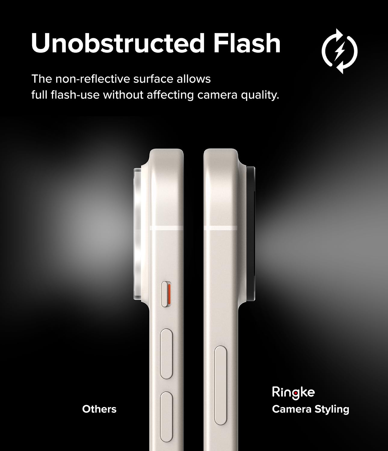 Ringke Camera Styling [Make the Phone Look Better] Compatible with iPhone 15 Camera Lens Protector and iPhone 15 Plus Camera Lens Protector, Protective Stylish Aluminum Frame - Black - Image 5