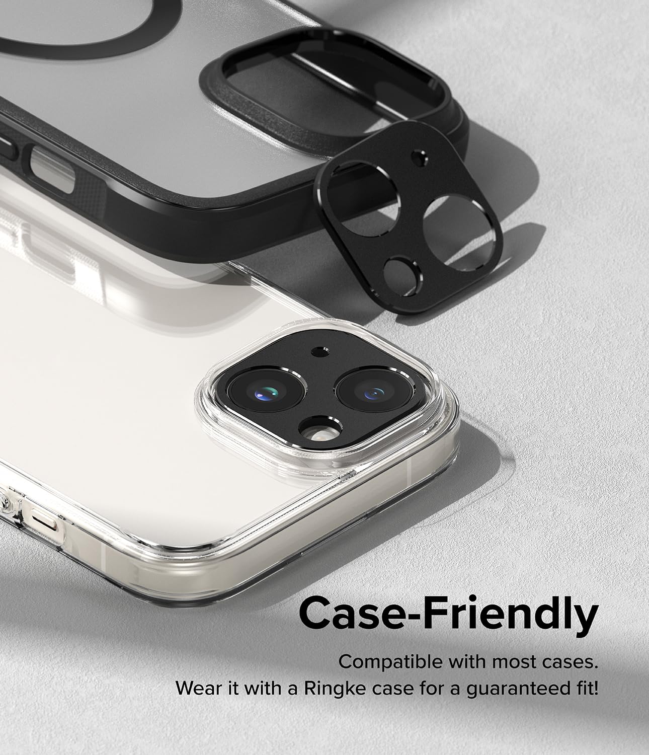 Ringke Camera Styling [Make the Phone Look Better] Compatible with iPhone 15 Camera Lens Protector and iPhone 15 Plus Camera Lens Protector, Protective Stylish Aluminum Frame - Black - Image 9