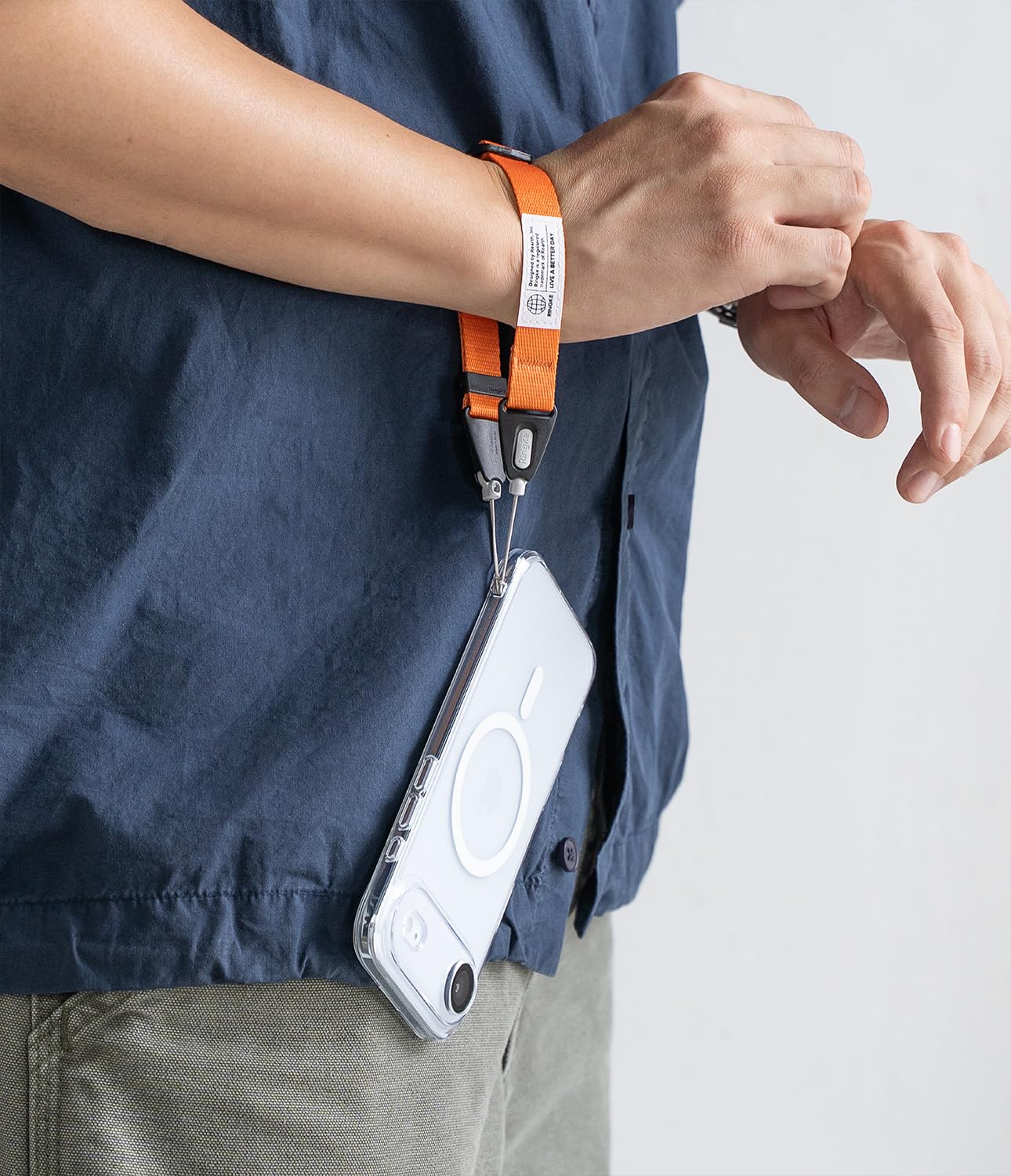 Ringke Dual Hand Slim Strap [Adjustable Wrist Lanyard Strap] [One-Touch Buckle] for Phone Case, Camera, Keys, USB Flash Drive - Image 9