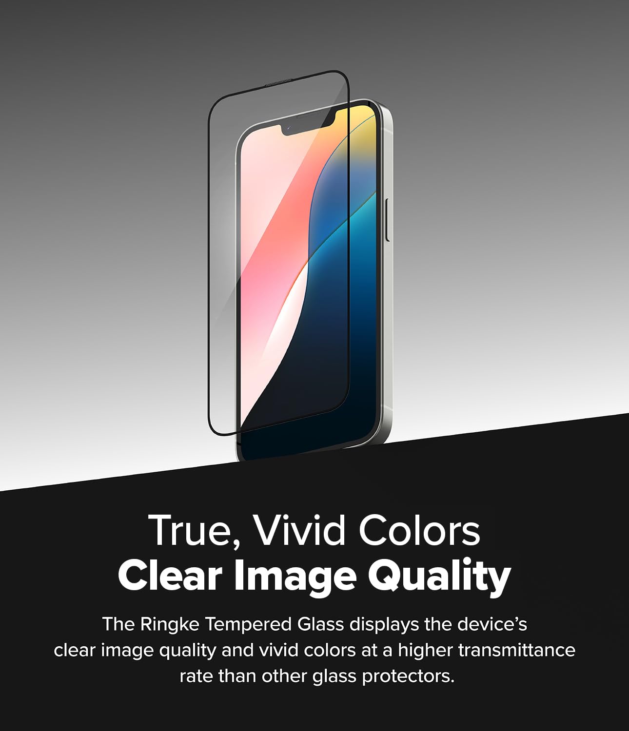 Ringke Easy Slide [Super Easy to Install] Compatible with iPhone 17e, 16e, 14, 13, 13 Pro Screen Protector, Case Friendly 9H Hardness Tempered Glass with Simple installation Tool - 2 Pack - Image 6