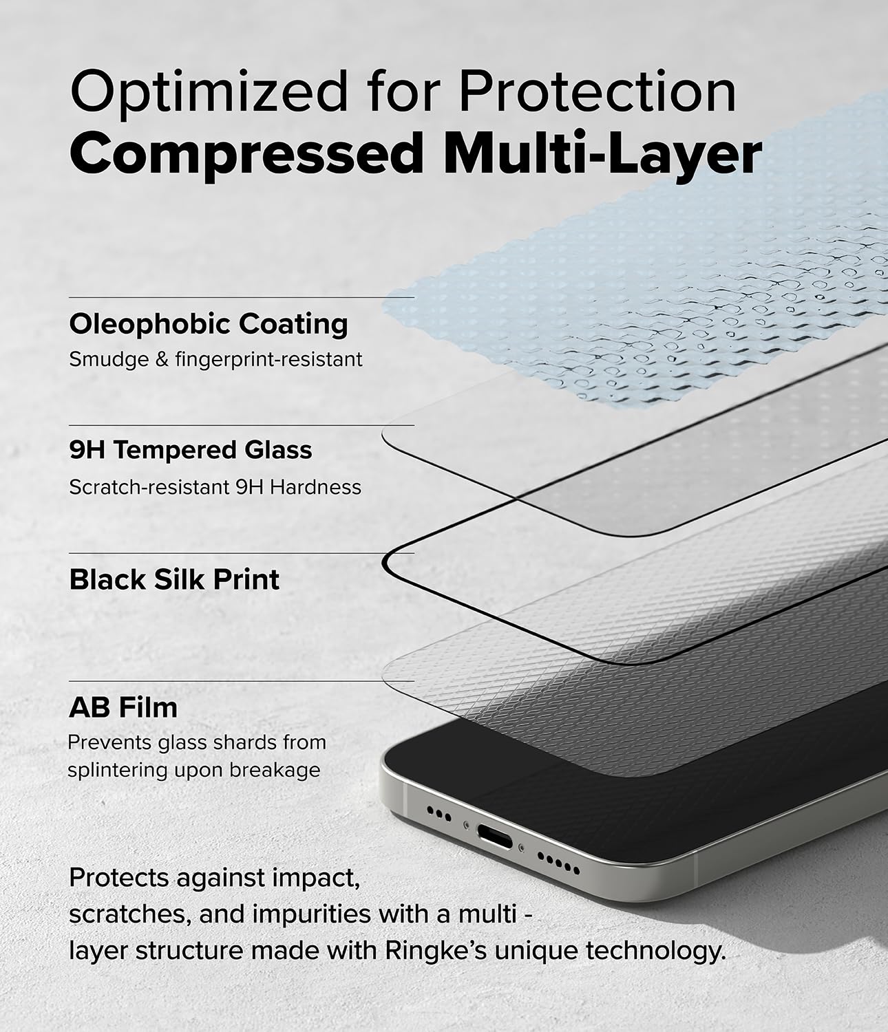 Ringke Easy Slide [Super Easy to Install] Compatible with iPhone 17e, 16e, 14, 13, 13 Pro Screen Protector, Case Friendly 9H Hardness Tempered Glass with Simple installation Tool - 2 Pack - Image 7