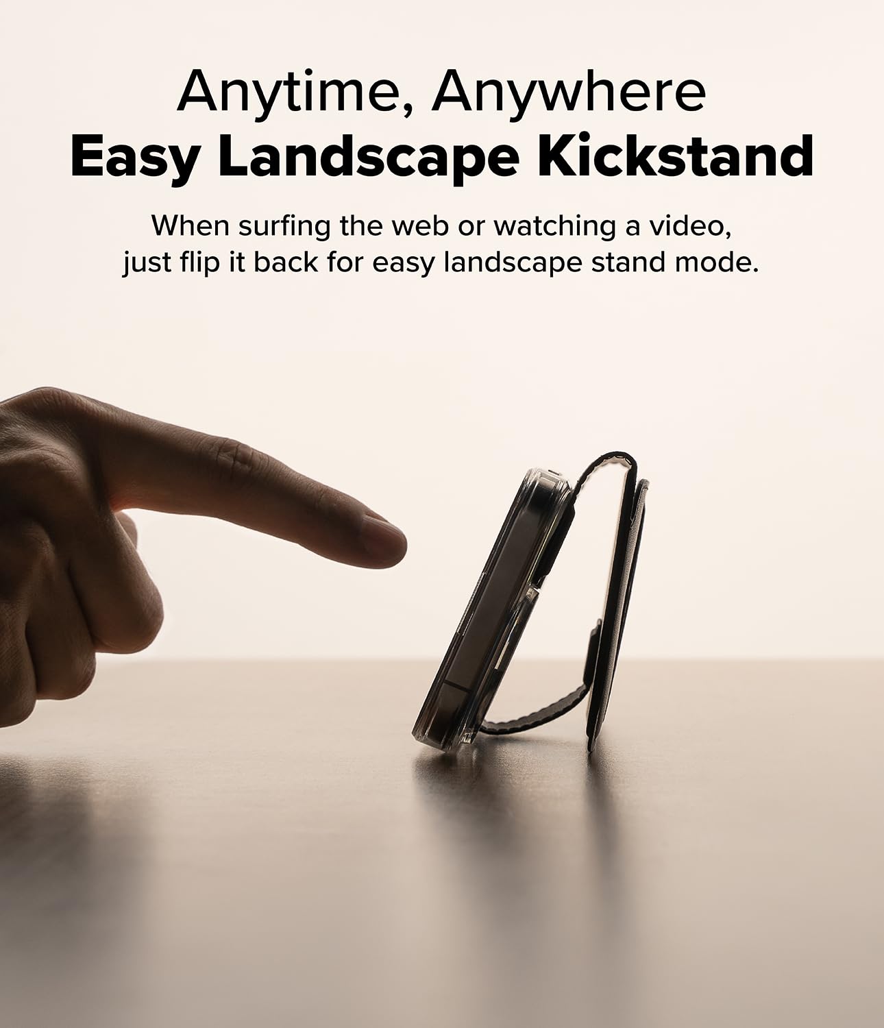 Ringke Folio Wallet Magnetic [Holds Up to 3 Cards] Detachable PU Leather Kickstand Flip Cover with Credit Card Holder Slots Compatible with iPhone 16 Pro and iPhone 16 - Black - Image 5