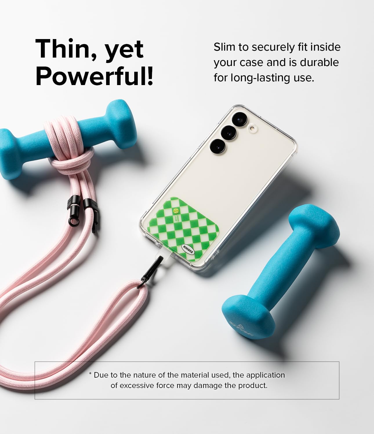 Ringke Holder Link Blue Label Adjustable Crossbody Neck Strap, Universal Multifunctional Lanyard Patch for Most Smartphones - Image 4