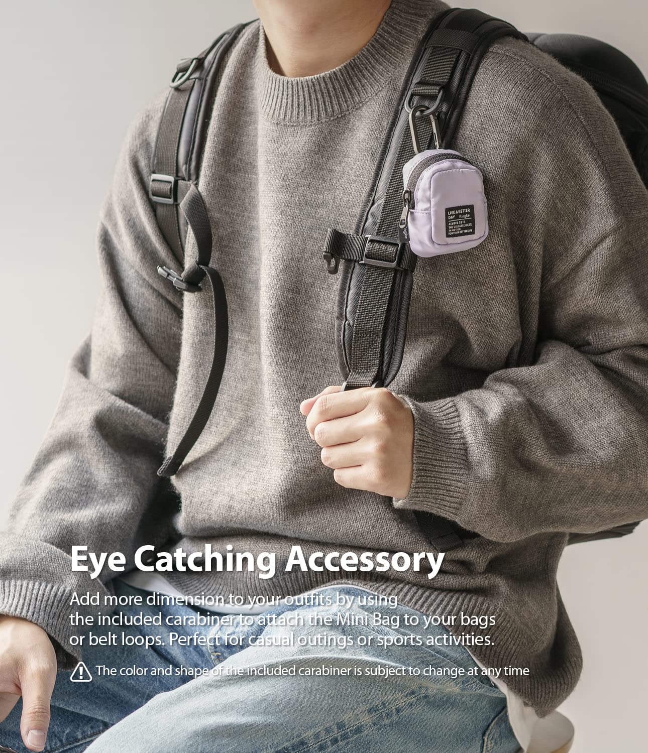 Ringke Mini Pouch Block, Small Bag for Universal Wireless Ear Buds, Durable Waterproof Keychain Backpack Accessories for AirPods Pro 3 & 2 & 1, AirPods 4 & 3 & 2 & 1 Case - Image 4