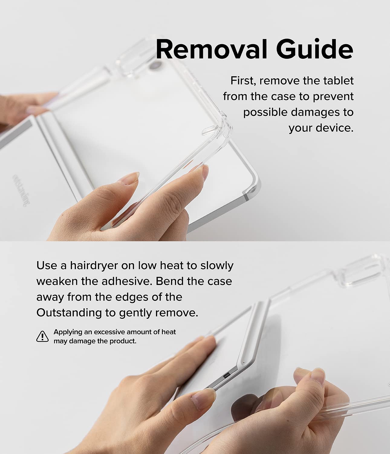 Ringke Outstanding Universal Tablet Stand Spring-Action Kickstand Multi Angle Adhesive Attachment for iPad Tablets, E-Reader, and More - Deep Purple - Image 9