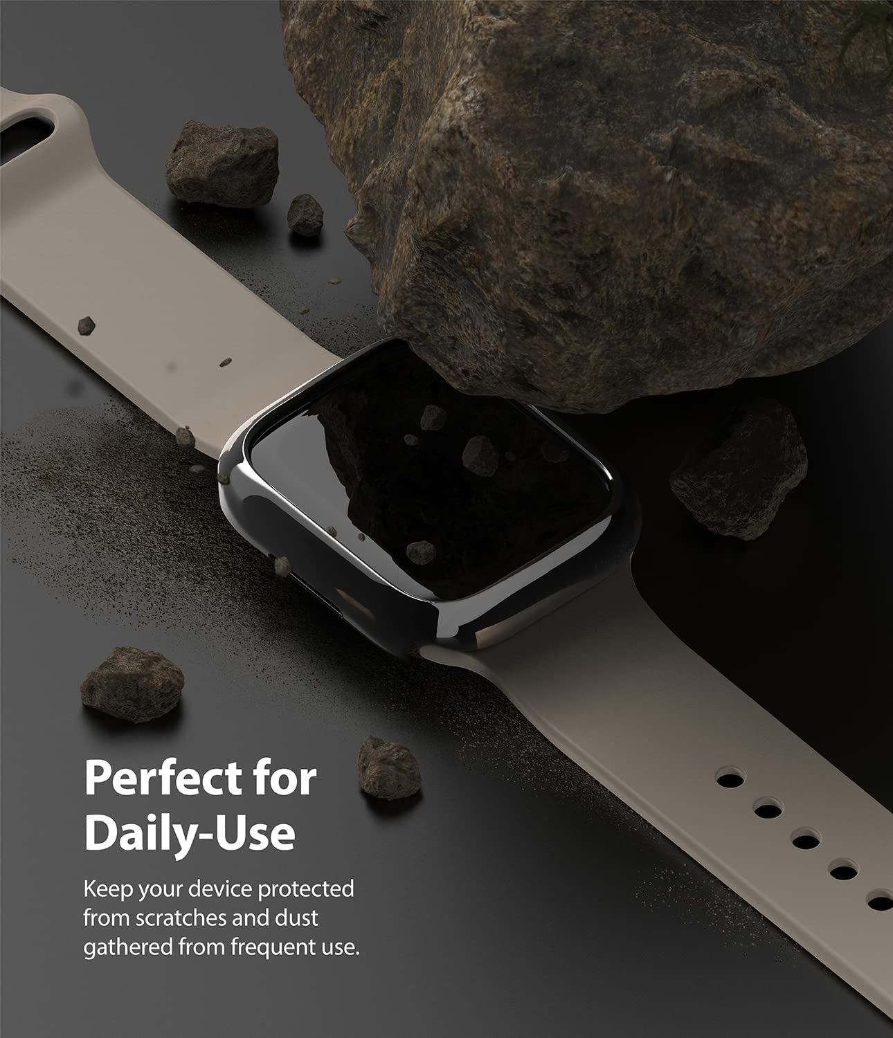 Ringke Slim [No More Discoloration / 2 Pack] Compatible with Apple Watch Series 9, 8, 7 Case (45mm) for Minimalist, Solid Transparent Cover for Women, Men - Clear + Dark Chrome - Image 7