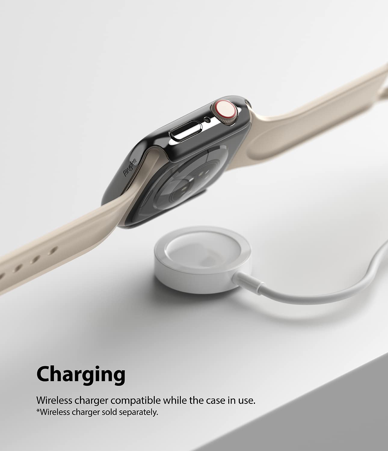 Ringke Slim [No More Discoloration / 2 Pack] Compatible with Apple Watch Series 9, 8, 7 Case (45mm) for Minimalist, Solid Transparent Cover for Women, Men - Clear + Dark Chrome - Image 9