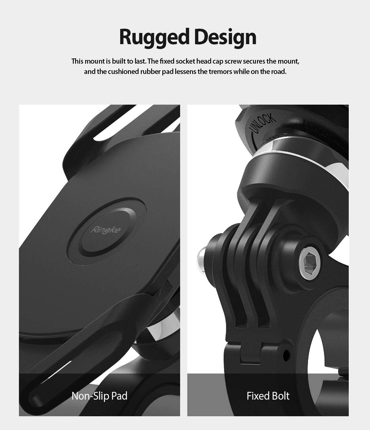 Ringke Spider Grip Mount Holder, Bike Mount Phone Holder Universal Smartphones Handler Clamp 360° Rotation Bicycle Cradle Accessories - Image 6